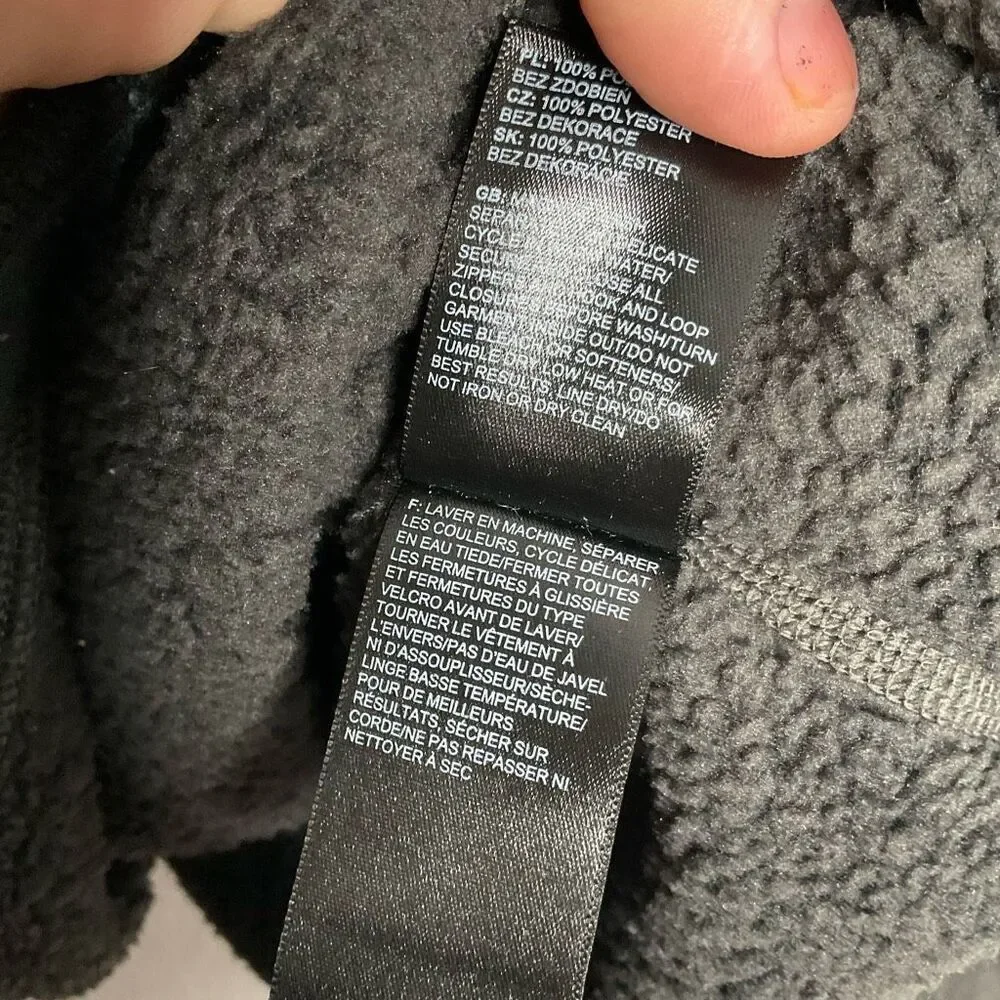 The North Face Men's XXL 1/4 Zip Sherpa‎ Fleece Lined Pullover Gray